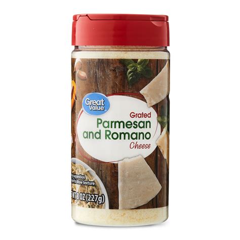 Great Value Grated Parmesan And Romano Cheese 8 Oz