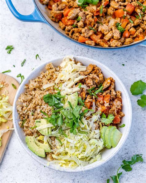 Ground Turkey Bowls With Cauliflower Rice Recipe In 2021 Ground