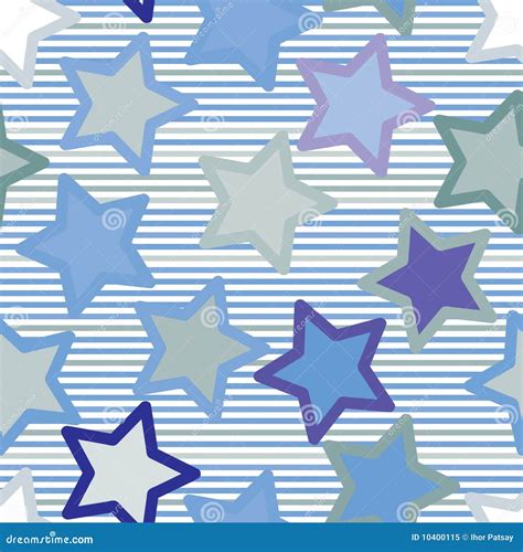 Seamless Star Pattern Stock Vector Illustration Of Continuity 10400115