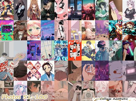 Anime Aesthetic Wall Collage Kit PCS Boujee Room Decor Etsy