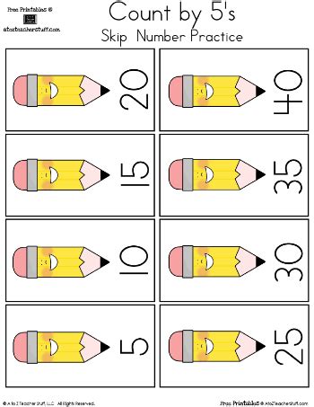 These counting chips will be perfect for so many activities in my kindergarten classroom, and would be excellent for any primary classroom!… we used these to further our kindergarteners understanding af greater than, less than and counting by tens and fives. Skip counting by 5's & 10's pencil cards | Counting in 5s ...