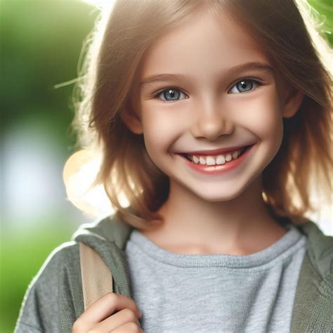 Premium Photo A Young Girl With A Smile That Is Smiling