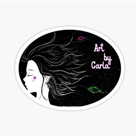 official art by carla merch sticker by crherrera redbubble