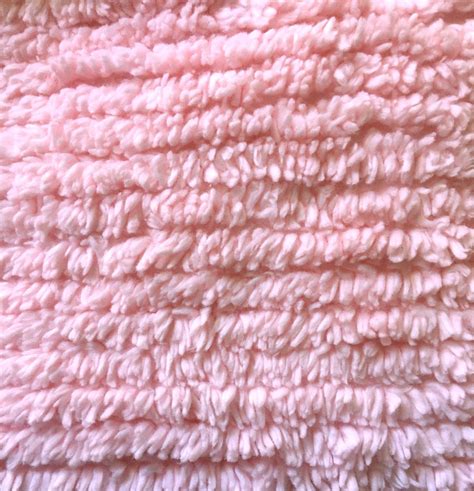 Vintage Pale Pink Cotton Chenille Fabric Etsy