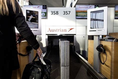 Austrian Enregistrement Des Bagages En Self Service à Vienne