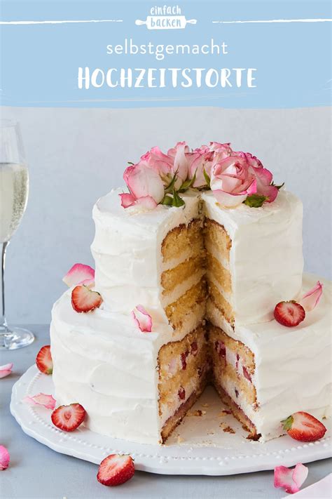 Hochzeitstorte selber machen ohne Fondant mit Schritt-für-Schritt