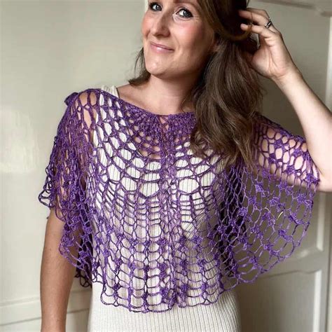 Lace Crochet Cape Pattern To Wear 3 Ways Hanjan Crochet