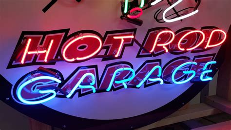 Custom Hot Rod Garage Single Sided Tin Neon Sign M41 Kissimmee 2021