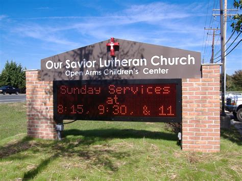 Our Savior Lutheran Church Digital Monument Sign - Graphcom