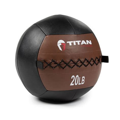 20 Lb Soft Leather Medicine Wall Ball Titan Fitness