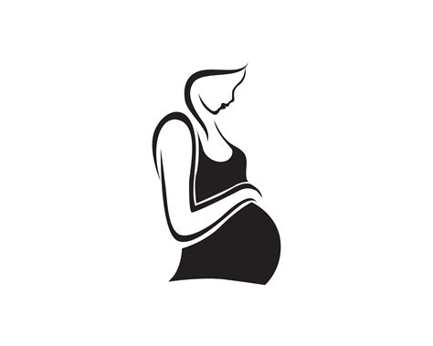 Pregnant Silhouette Vector Art Icons And Graphics For Free Download