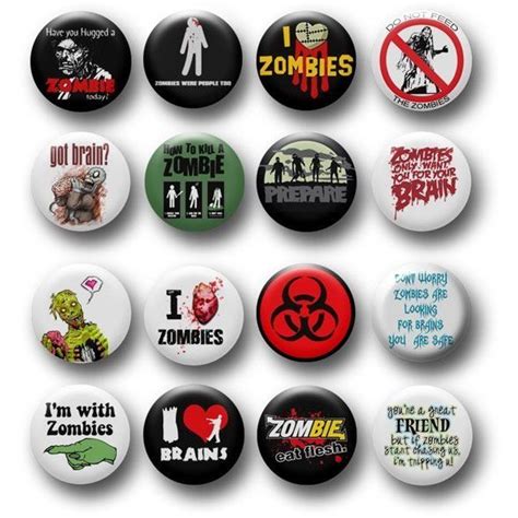 Funny Zombie Pins Buttons Buttons Pinback Zombie Zombie Humor