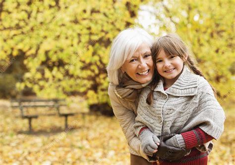 Grandmother And Granddaughter In Park Stock Image F0137637