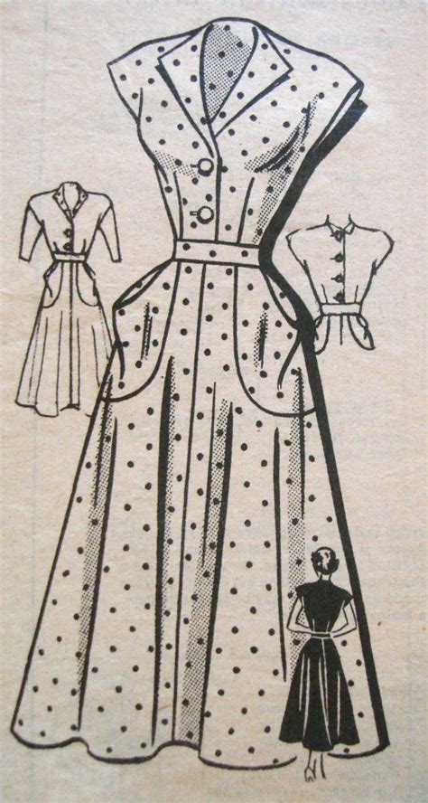 Pin By Vivian Vanowen On Vintage Sewing Patterns 1940s Tea Dress