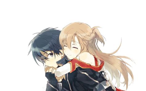 Sao Sword Art Online Kirito Asuna Love Couple Cute Wallpaper Аниме