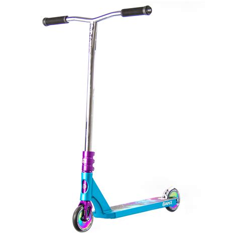 We got you park shredders covered with this beautiful all neochrome custom complete scooter!but it here! Apex Kraken Custom Pro Scooter Blue Purple and Chrome ...