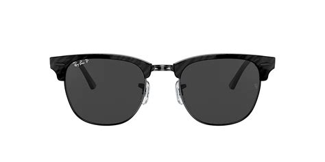 Ray Ban Rb3016 Clubmaster Classic Black And Black Polarized Sunglasses