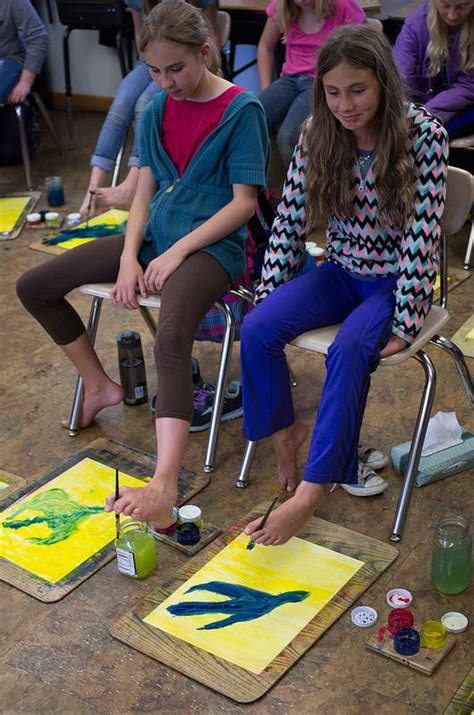 Th Grade Painting Painting With Your Feet Heracles And The Stymphalian Birds Art Lessons