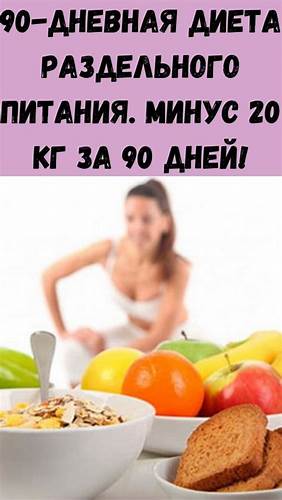 90-дневная диета раздельного питания. Минус 20 кг за 90 дней Картинка - 90-дневная диета раздельного питания. Минус 20 кг за 90 дней