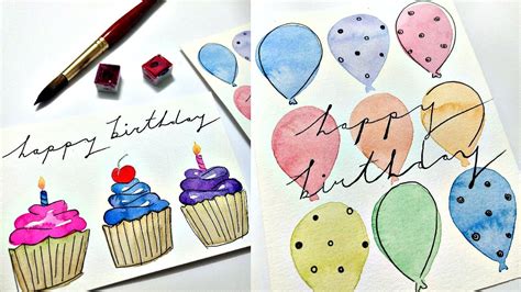 Easy Watercolor Birthday Cards Crafting Papers