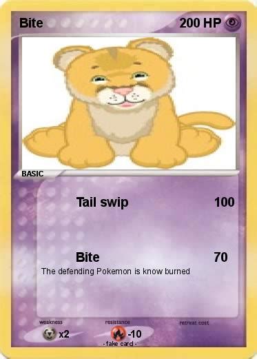 Pokémon Bite 156 156 Tail Swip My Pokemon Card
