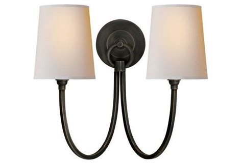 Reed Double Sconce Bronze Sconces Wall Mount Light Fixture Double