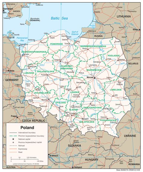 Карты Польши Подробная карта Польши на русском языке Туристическа
