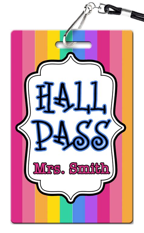 Hall Passes Printable 2 Versions Etsy Clip Art Library