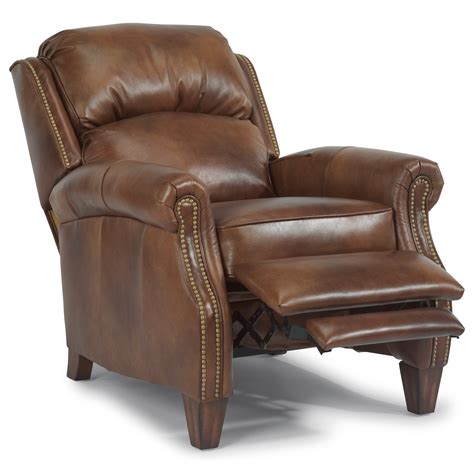 Flexsteel Whistler Traditional High Leg Recliner With Nail Head Trim