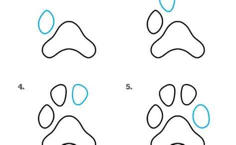 How To Draw Dog Paw Prints 8 Steps With Pictures School Art Pinterest