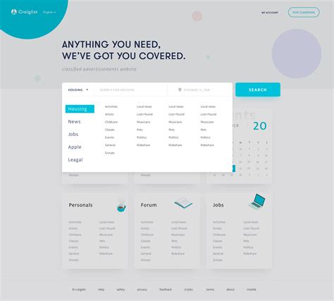 Craiglist redesign - Sketch Freebie - UIBundle