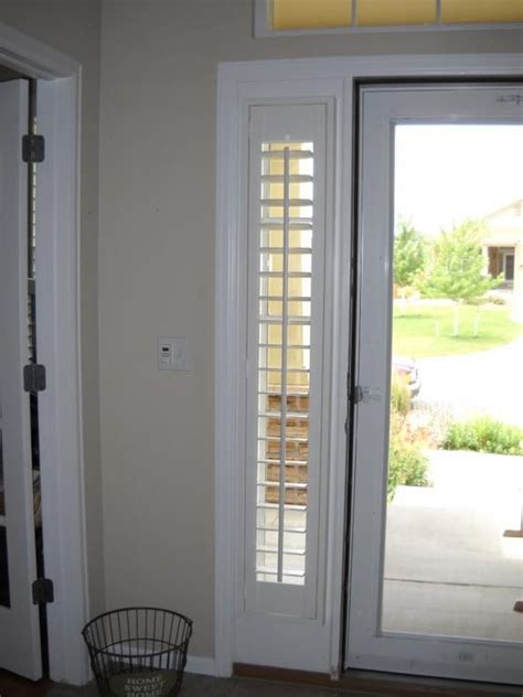 They provide light control anywhere and at any time of day. Side window treatment | Front doors with windows, Blinds ...