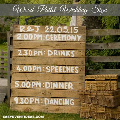 Wood Pallet Wedding Sign Easy Event Ideas