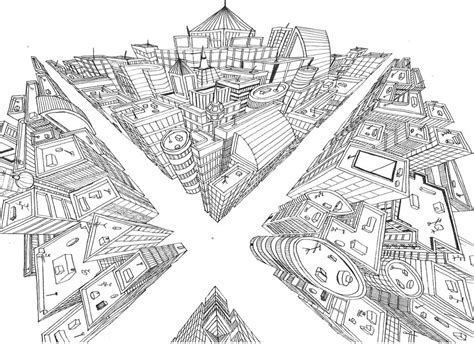 3 Point Perspective City By Chianina On Deviantart