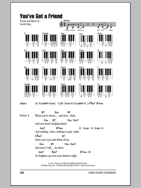 Maybe you would like to learn more about one of these? You've Got A Friend sheet music by James Taylor (Lyrics ...