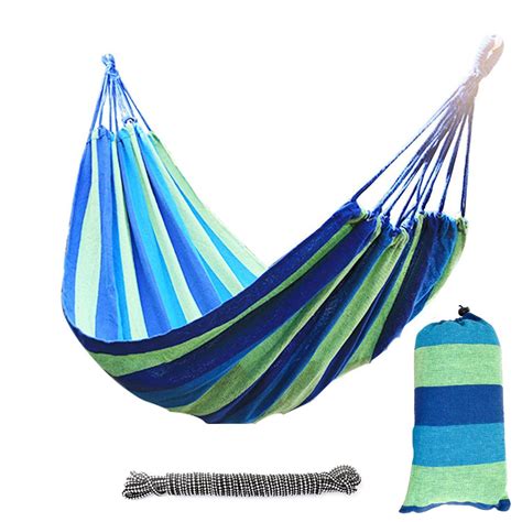 Ktaxon Outdoor Cotton Hammock Bed For 2 Person Double With Carrying Bag