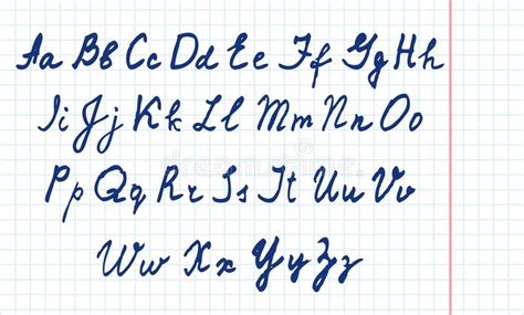 Handwritten English Alphabet Vector Illustration Stock Vector