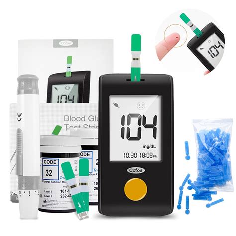 Cofoe Yiling Mg DL Diabetes Blood Glucose Meter Test Strips Lancets