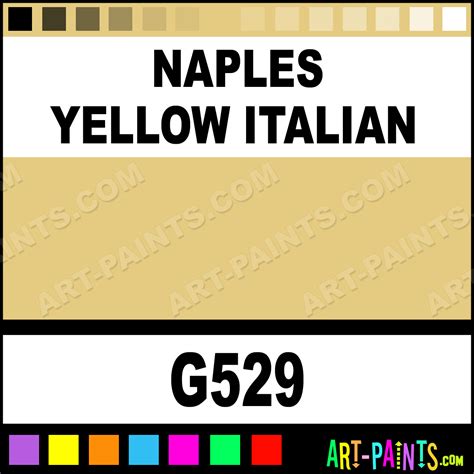 Naples Yellow Italian Artists Gouache Paints G529 Naples Yellow