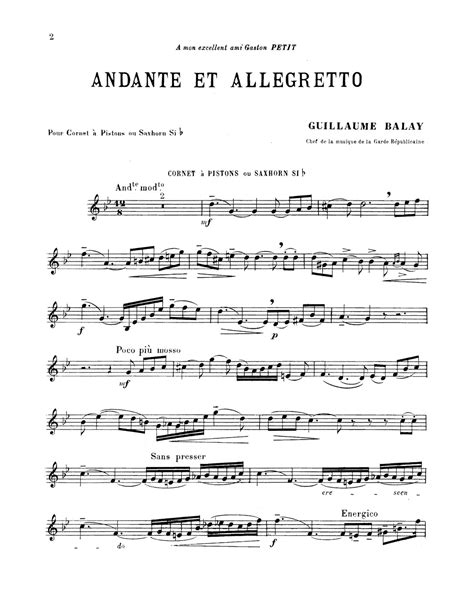 Andante and Allegro by Balay, Guillaume | qPress