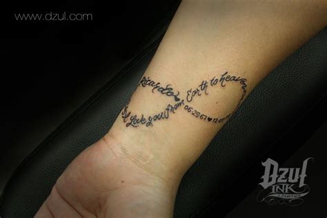 Adorable Feminine Wrist Memorial Tattoo I Love You From Earth To