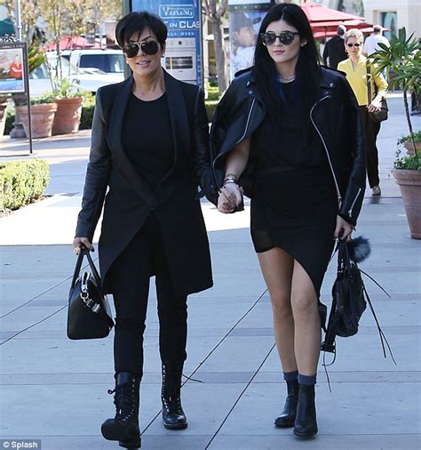 kris jenner steps out holding hands with daughter kylie daily mail online