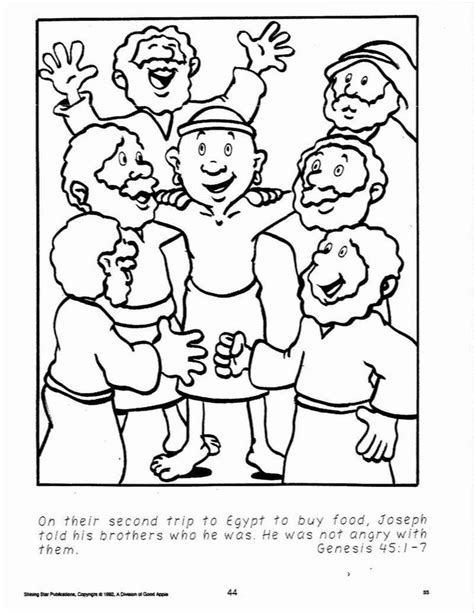 Coloring Pages Joseph Forgives His Brothers Posted By Brittany Craig