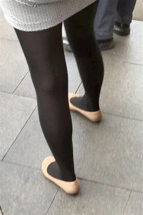 Beautiful Pins Black Tights Fashion Tights Flat Shoes Outfit