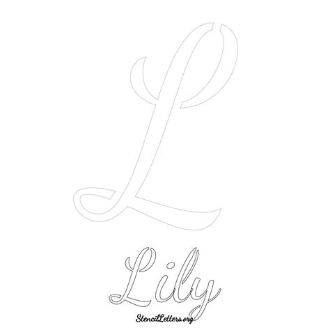 Lily Free Printable Name Stencils With 6 Unique Typography Styles And