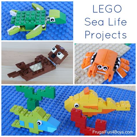Ocean Lego Projects To Build Sea Turtle Crab Otter And Fish