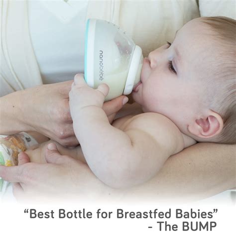 Nanobebe Breastfeeding Baby Bottles Starter Set Anti Colic Newborn Bottle Protects Breast Milk
