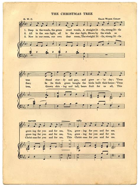 Best Vintage Christmas Sheet Music Printable Pdf For Free At Printablee