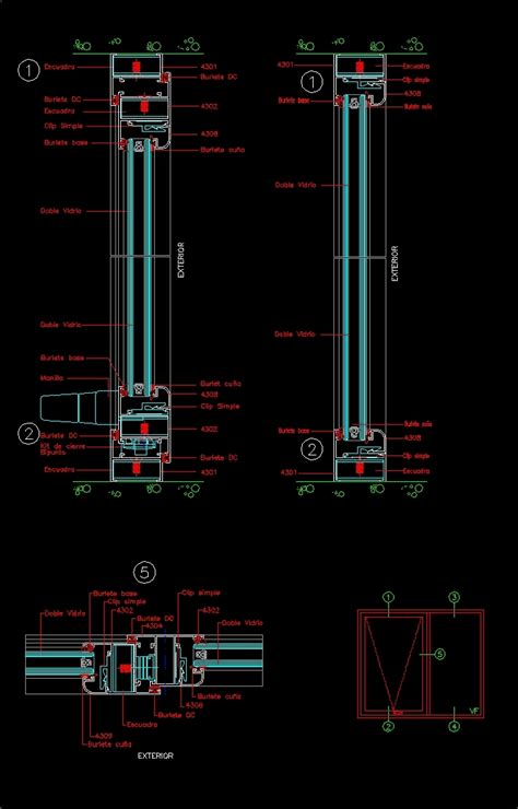 Window Detail CAD Drawings