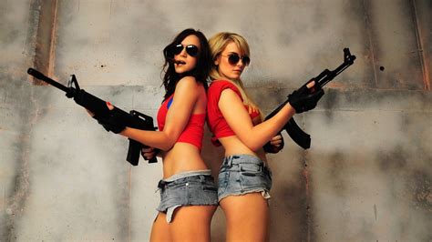 Girls With Guns Wallpaper Images